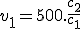 v_1=500.\frac{c_2}{c_1}