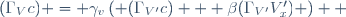 (\Gamma_Vc) = \gamma_v\left( (\Gamma_{V'}c) + \beta(\Gamma_{V'}V_x') \right)  