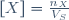 [X]=\frac{n_X}{V_S}