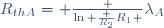 \ R_{thA}= \frac {\ln \frac {R_2}{R_1} }{\lambda_A}\,