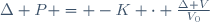 \Delta P = -K \cdot \frac{\Delta V}{V_0}