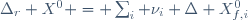 \Delta_r X^0 = \sum_i \nu_i \Delta X^0_{f,i}~