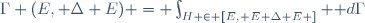 
\Gamma (E, \Delta E) = \int_{H \in \left[E, E+\Delta E \right]} \mathrm d\Gamma
