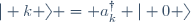 \begin{matrix}
| k \rangle = a_k^\dagger | 0 \rangle
\end{matrix}