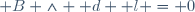 \boldsymbol B \wedge {\mathrm d} \boldsymbol l = 0