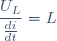 \dfrac{U_{L}}{\frac{di}{dt}}=L