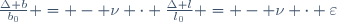\frac{\Delta b}{b_0} = - \nu \cdot \frac{\Delta l}{l_0} = - \nu \cdot \varepsilon