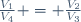 \frac{V_1}{V_4} = \frac{V_2}{V_3}