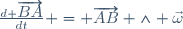 \frac{d \overrightarrow{BA}}{dt} = \overrightarrow{AB} \wedge \vec{\omega}
