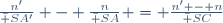 \frac{n'}{\bar {SA'}} - \frac{n}{\bar {SA}} = \frac{n' - n}{\bar {SC}}