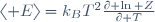 \langle E\rangle=k_BT^2{{\partial \ln Z}\over{\partial T}}