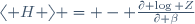 
\langle H \rangle = - \frac{\partial \log Z}{\partial \beta}
