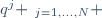 \left\{q^j \right\}_{j=1,...,N} 