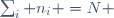 \left.\sum_i n_i =N \right.