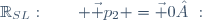 
\mathbb{R}_{SL}:\qquad \vec p_2 =\vec 0 :