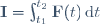 \mathbf{I}=\int_{t_1}^{t_2}\mathbf{F}(t)\,\mathrm{d}t