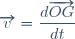 \overrightarrow{v}=\dfrac{d\overrightarrow{OG}}{dt}