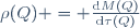 \rho(Q) = \frac{\mathrm{d}M(Q)}{\mathrm{d}\tau(Q)}