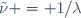 \tilde{\nu} = 1/\lambda\,