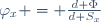 \varphi_x = \frac{d \Phi}{d S_x}\,