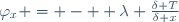 \varphi_x = -  \lambda \frac{\delta T}{\delta x}\,