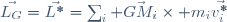 \vec{L_{G}}=\vec{L^{*}}=\sum_{i} \vec{GM_{i}}\times m_{i}\vec{v_{i}^{*}}