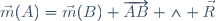 \vec{m}(A)=\vec{m}(B)+\overrightarrow{AB} \wedge \vec{R}