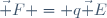 \vec F = q\vec E