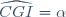 \widehat{CGI}=\alpha