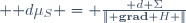  \mathrm d\mu_S \ = \ \frac{\mathrm d \Sigma}{\| \mathbf{grad} \ H \|}