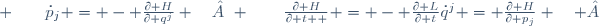 
\dot{q}^j \ = \ \frac{\partial H}{\partial p_j} \quad  ; \qquad
\dot{p}_j \ = \ - \frac{\partial H}{\partial q^j} \quad ; \qquad
\frac{\partial H}{\partial t  } \ = \ - \ \frac{\partial L}{\partial t}
