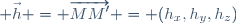  \vec{h} = \overrightarrow{MM'} = (h_x,h_y,h_z)