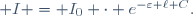  I = I_0 \cdot e^{-\varepsilon \ell C}.