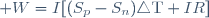 W=I[(S_p-S_n)\triangle\mathrm{T}+IR]\,