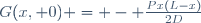 G(x, 0) = - \frac{Px(L-x)}{2D}