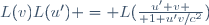 L(v)L(u') = L({u'+v \over 1+u'v/c^2})
