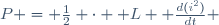 P = \frac{1}{2} \cdot  L  \frac{d(i^2)}{dt} \,