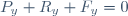 P_y+R_y+F_y=0