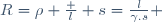 R=\rho \frac l s=\frac{l}{\gamma.s} \,