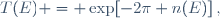 T(E) = \exp[-2\pi n(E)]\,,