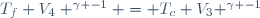 T_f V_4 ^{\gamma -1} = T_c V_3 ^{\gamma -1}