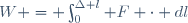 W = \int_0^{\Delta l} F \cdot dl