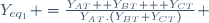 Y_{eq_1} =\frac{Y_{AT}+ Y_{BT} + Y_{CT}}{Y_{AT}.(Y_{BT}+Y_{CT})} 