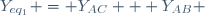 Y_{eq_1} = Y_{AC} + Y_{AB} 
