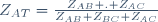Z_{AT}=\frac{Z_{AB} . Z_{AC}}{Z_{AB}+Z_{BC}+Z_{AC}}