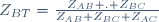 Z_{BT}=\frac{Z_{AB} . Z_{BC}}{Z_{AB}+Z_{BC}+Z_{AC}}
