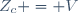 Z_c \ = \ V\,