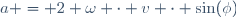 a = 2 \omega \cdot v \cdot \sin(\phi)