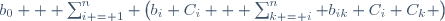 b_0 + \sum_{i = 1}^n \left(b_i C_i + \sum_{k = i}^n b_{ik} C_i C_k \right)