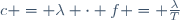 c = \lambda \cdot f = \frac{\lambda}{T}